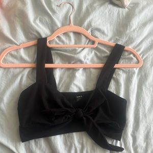 Black tie, bow, crop top size XS